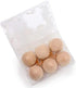 DomeStar Wooden Fake Chicken Eggs, 6PCS 2.5" Unpainted Faux Wood Eggs for Encouraging Hens to Lay Eggs
