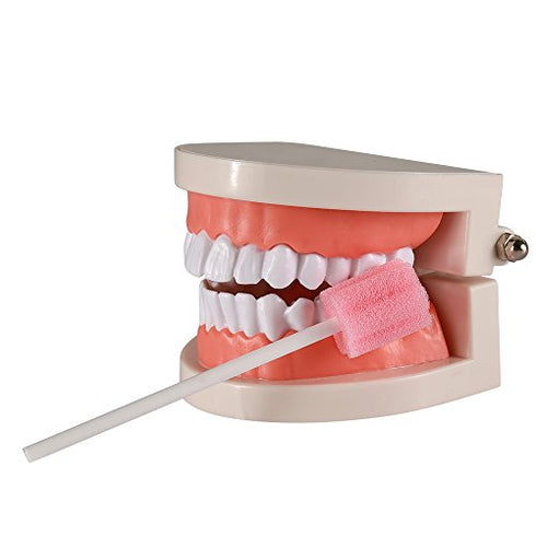 (50 Pack) Disposable Oral Swabs, Sterile Dental Sponge Unflavored for Mouth & Gum Cleaning