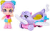 Kindi Kids Minis - Rainbow Kate's Airplane - Collectible Vehicle and Posable Bobble Head Figurine 2pc