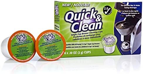 Quick & Clean 6-Pack Cleaning Cups for Keurig Machines - 2.0 Compatible, Stain Remover, Non-Toxic