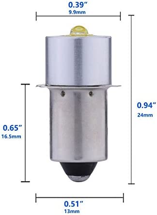JOMITOP 18v 19.2v 6v 9v 12v 24v Volt Led Flashlight Bulb Led Upgrade Bulb for Ryobi Milwaukee Craftsman 6-24 V Bulb Replacement for Maglite Flashlight DC Led Conversion Kit