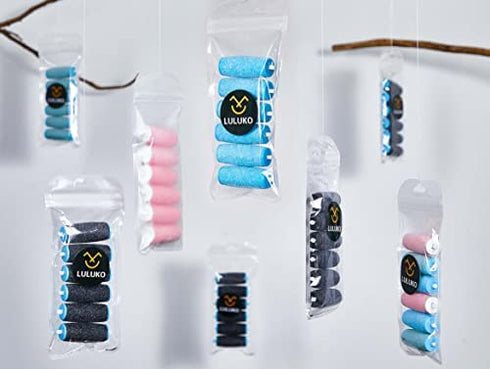 LULUKO12PCs Replacement Rollers Compatible with Amope Pedi Perfect Wet&Dry Footfile (6Extra 6Regular(Blue))