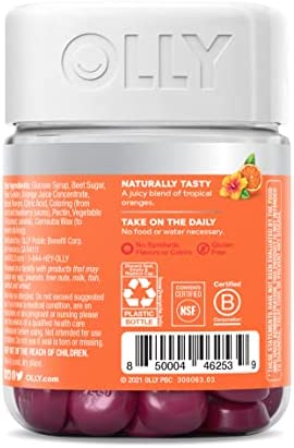 OLLY Heavenly Hair Gummies, Supports Strong Healthy Hair Growth, Keratin, Biotin, Amla, Grapefruit Flavor, 30 Day Supply - 60 Count