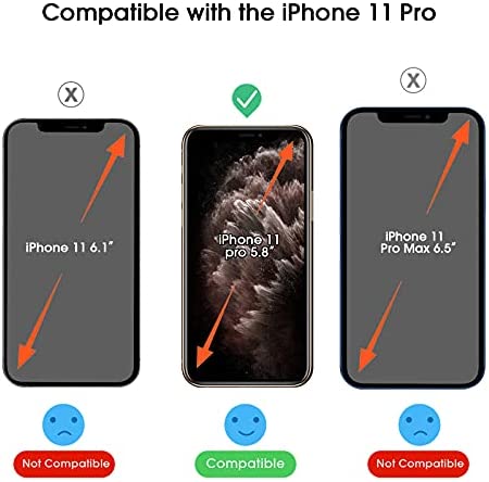 amFilm 2 Pack OneTouch Glass Screen Protector for iPhone 11 Pro (5.8") with Easy Installation Kit