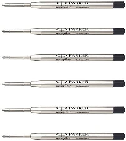 Parker Ball Point Pen Refills, Medium Point, Black Ink