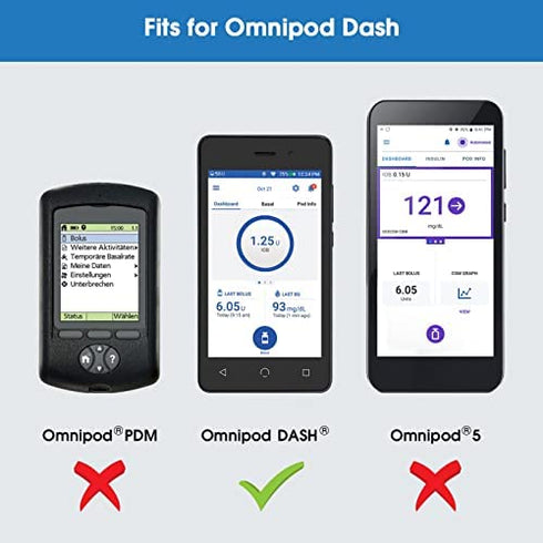 MEDMAX Silicone Case for Omnipod Dash PDM (Personal Diabetes Manager), Lightweight Shockproof Anti Slip Protective Cover Soft Gel Skin with Raised Bezel for Omnipod Dash Device (Black)