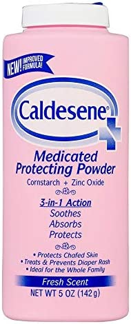 Caldesene Medicated Protecting Powder | 5 Ounce | With Zinc Oxide & Cornstarch | Helps protect irritated, chafed skin | Ideal for the whole family | Fresh Scent