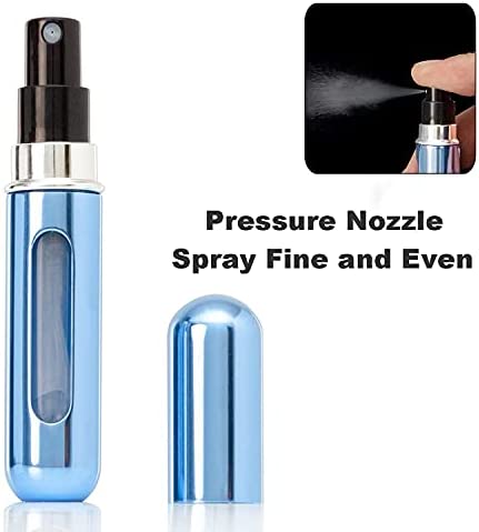 4PCS Refillable Perfume Atomizer Bottle, Portable Travel Perfume Mini Spray Bottles, Cologne Dispenser Perfume Bottles, Portable Empty Perfume Spray Bottle for Travel, Perfume Container with Bag