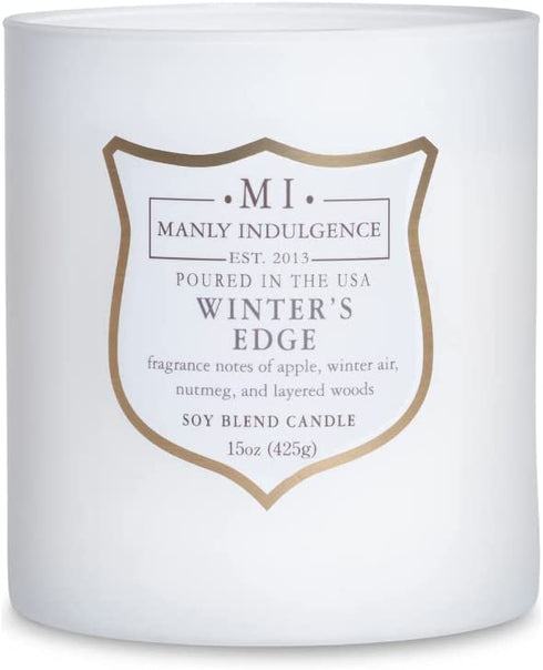 Manly Indulgence Winter's Edge Scented Jar Candle, Medium, Grey