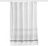 YoKii 36 Inch Boho Stall Shower Curtain with 4'' Long Tassels, Bohemian Nordic Chic Geometric Striped Single Small Bathroom Shower Curtains Set with Hooks (36 x 72, White)