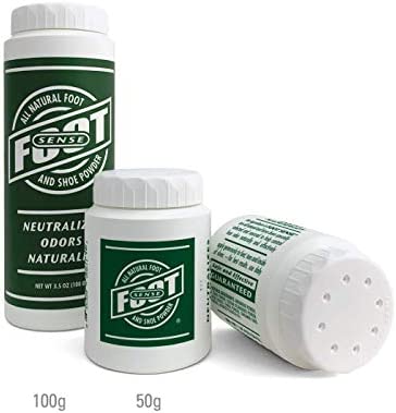 Natural Foot and Shoe Odor Eliminator – Talc-Free Shoe Deodorizer and Body Powder Neutralizes Smelly Odors – Long-Lasting, Fast-Acting Foot Powder for Kids and Adults USA- Made by Foot Sense - 50g