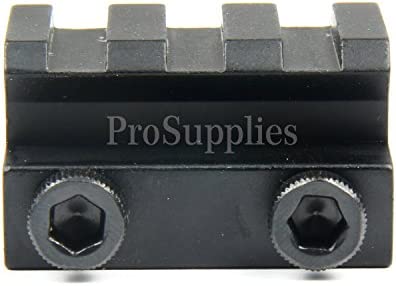 TACFUN 2PCS Flat TOP Half 1/2 INCH Mini Riser Block Mount 3 Slot Picatinny Rail