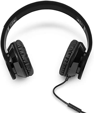EONON Active Noise Cancelling Headphones Wired, Over Ear with Mic, Sound Cancelling Headphones Foldable Lightweight L0326/C1100A/C1100B/L0299A/L0322/L0325 Car DVD Player - A0136B?Black?