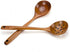 14 inch Large Wood Cooking Spoon Set of 2 Handmade Wooden Slotted Spoon with Holes & Best Wood Ladle Spoon for Cooking Long Handle Spoons Big Soup Ladles Wooden Deep Serving Spoons