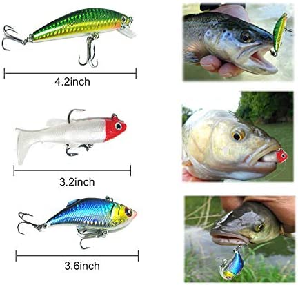 XYZsundy 90PCS Fishing Lures Kit Set Including Fishing Stuff Tackle Box Accessories Hooks, Worms, jigs, Fishing Bait for bass, Crappie ,Trout,Fishing Gifts for Men.