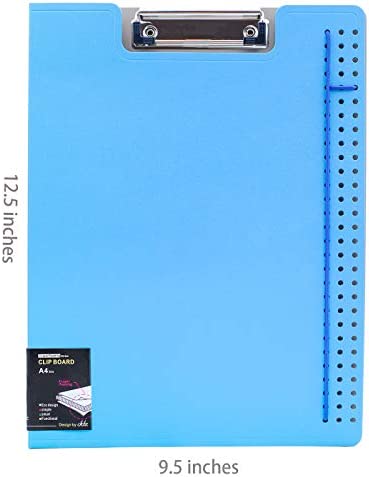 Foldable Clipboard, Enclosed Clipboards Folio,360 Degree Flip Folio Clipfolio,Closing Clipboard Padfolio, Used for Nurse Clipboard and Office Arch Clipboard,Colorful Covered Clipboard. (Blue, Upper)