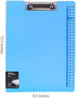Foldable Clipboard, Enclosed Clipboards Folio,360 Degree Flip Folio Clipfolio,Closing Clipboard Padfolio, Used for Nurse Clipboard and Office Arch Clipboard,Colorful Covered Clipboard. (Blue, Upper)