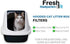 6-Piece Litter Box Filters for Hooded Cat Litter Box – Activated Charcoal Filters Eliminate up to 99% of Litter Box Odors – 6 Inch x 6.5 Inch Trimmable Pads