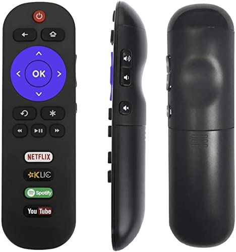 Remote Control Compatible with All TCL ROKU TV w Netflix KLLC Spotify YouTube Keys