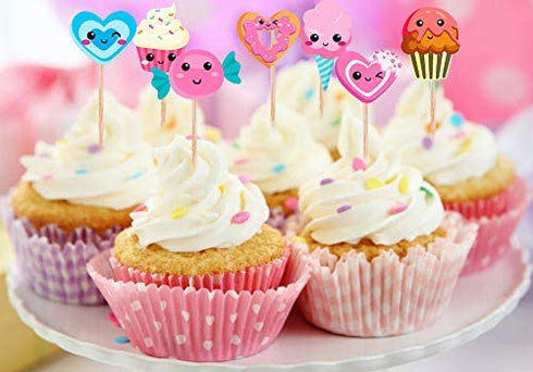 WaaHome Valentines Stickers for Kids 207pcs Smile Face Heart Candy Cupcake Ice Cream Stickers for Kids Party Decor School Classroom Reward Scrapbooking Supplies