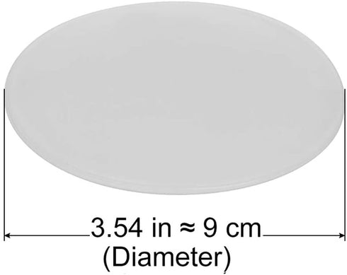 Door Knob Wall Shield, Transparent Round Soft Rubber Wall Protector Self Adhesive Door Handle Bumper (Large Round 3.54" 4PCS, Clear)
