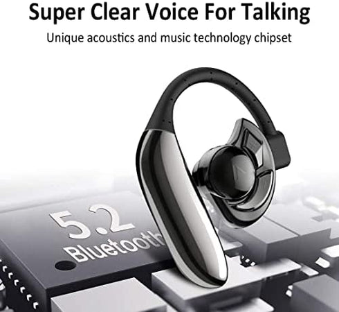 AMINY Bluetooth Headset Wireless Bluetooth Earpiece-Compatible with Android/iPhone/Smartphones/Laptop-28 Hrs Playing Time V5.2 Bluetooth Earbuds Wireless Headphones with Noise Cancelling Mic
