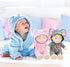 June Garden 12" Sweet Dolly Frida - Stuffed Ultra Soft Baby Bear Doll for Birth and Up - Removable Pink Outfit