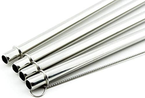 4 Pack Cocostraw for Bubba Envy 24 oz Big Tumbler PerfectFIT 18/8 Stainless Steel Drinking Straws With Cleaning Brush