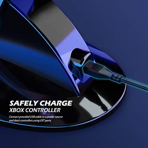 Rechargeable Battery Pack for Xbox One Controller, YCCTEAM Controller Charger Station for Xbox One/One X|S/Elite Controller, Dual Charging Station for Xbox One with 2x1200mAh Xbox Rechargeable Battery