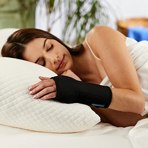 ComfyBrace Night Wrist Sleep Support Brace - Fits Both Hands - Cushioned to Help With Carpal Tunnel and Relieve and Treat Wrist Pain ,Adjustable, Fitted