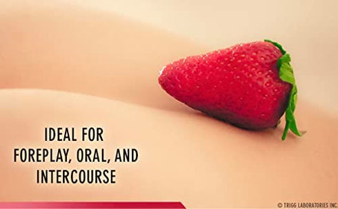 Wet Flavored Sultry Strawberry Edible Lube, Premium Personal Lubricant, 3 Ounce, for Men, Women and Couples, Ideal for Foreplay, Paraben Free, Gluten Free, Stain Free, Sugar Free, Hypoallergenic