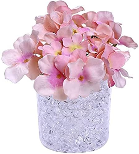 Hicarer 10000 Pieces Vase Filler Beads Gems Water Gel Beads Growing Crystal Pearls Wedding Centerpiece Decoration (Clear)