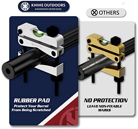 KNINE OUTDOORS Scope Leveling Tool Scope Mounting Level Universal and Professional Tool with Heavy-Duty Designed and Stored in Case for Maintenance, Black Silver Rich Gold