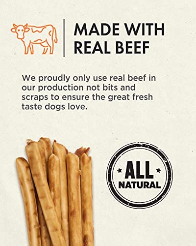 Canine Naturals Beef Chew - Rawhide Free Dog Treats - Made With Real Beef - Poultry Free Recipe - All-Natural and Easily Digestible - 5 Inch Stick Chews