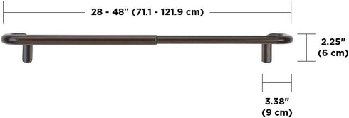 Umbra 242732-797-REM Twilight Single Curtain Rod Set Wrap Around Design is Ideal for Blackout or Room Darkening Panels, 28-48, Bronze