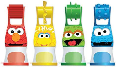 Sesame Street Elmo Party Favor Set for Toddlers Kids ~ 24-Pc Bundle with Clay Dough, Dough Roller, Molds, and Stickers (Party Supplies)