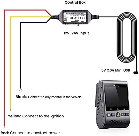 VIOFO HK3 ACC Hardwire Kit for A129, A129 Plus, A129 PRO, A129 IR, A119V3, Enables Parking Mode, Low Voltage Protection