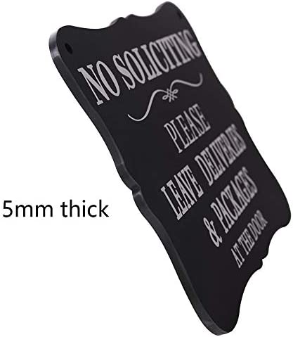 WaaHome Please Leave Deliveries and Packages at The Door Sign, No Soliciting Sign for House Home Door Business, 6''x8''
