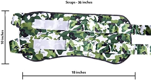 Castor Oil Pack - Organic Charcoal Bamboo Compress designed with the ultimate comfort in mind! Adjustable straps means no elastics digging or pinching. Liver detox, constipation and more Camo OSFM