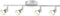 Globe Electric 58932 Payton Collection 4 Bar Track Light, Matte Silver