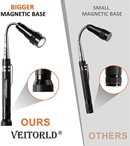 VEITORLD LED Telescoping Magnetic Pickup Tools, Gifts for Men Dad Husband Him From Daughter Son, Valentines Day, Unique Birthday Gift Ideas for Boyfriend Grandpa Women