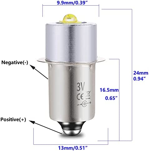 LudoPam Maglite Conversion Replacement 2 Cell D and C LED Bulb Flashlight