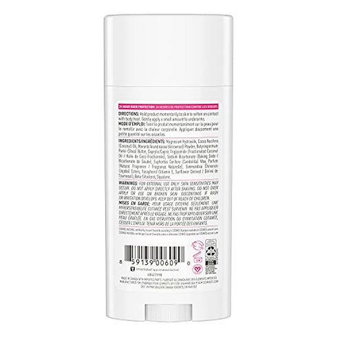 Schmidt's Aluminum Free Natural Deodorant for Women and Men, Rose + Vanilla with 24 Hour Odor Protection, Certified Cruelty Free, Vegan Deodorant, 3.25 Ounce (Pack of 3)