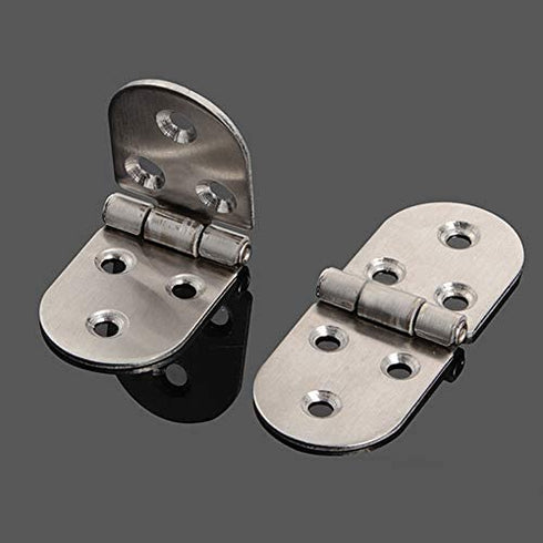 4Pcs 90 Degree Solid Hinge ?Cabinet Door Hinges, Flush Cabinet Hinges? with Screws ?Silver?