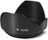 55mm Tulip Flower Lens Hood for Nikon D3400, D5600 with 18-55MM AF-P DX, DL24-500 f/2.8-5.6 Digital Camera + Microfiber Cleaning Cloth