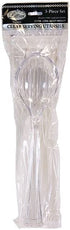 KingZak Plastic Serving Utensils, 12", Clear