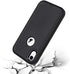 Ballaber Case for iPhone XR Defender Durable 2 in 1 Shockproof Rugged Heavy Duty Full Body Protective Hard Bumper Soft Silicone Cover Support Wireless Charging 6.1 inch (Black)