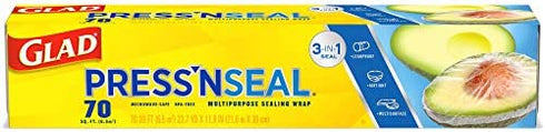 Glad Press'n Seal Plastic Food Wrap - 70 Square Foot Roll (Package May Vary)