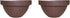 Elly D©cor Set of 2 10" Wall Modern, Resistant and Self Watering Planter Plates for Indoor or Outdoor Areas Durable Plastic Plant Pots with Rattan-Like Finish, Chocolate Brown