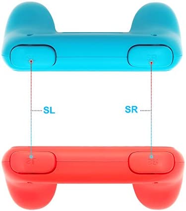 FYOUNG Hand Grips Compatible with Switch/Switch OLED Model Controllers, Grip Compatible with Switch Joy Con - Blue and Red (2 Packs)
